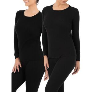 NIB Fruit Of The Loom 1 Waffle Crew Top for Women Size L